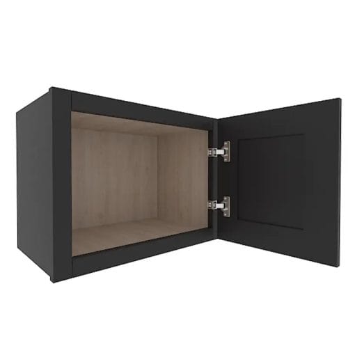 Sovereign Onyx Black Shaker Wall Cabinet with 1 Door