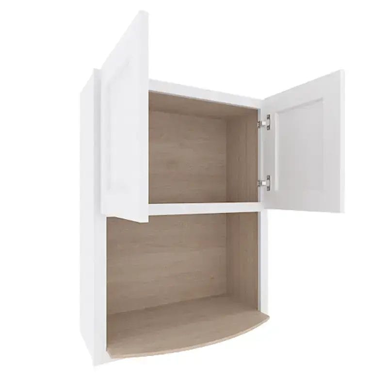 Opulent White Shaker Wall Microwave Cabinet