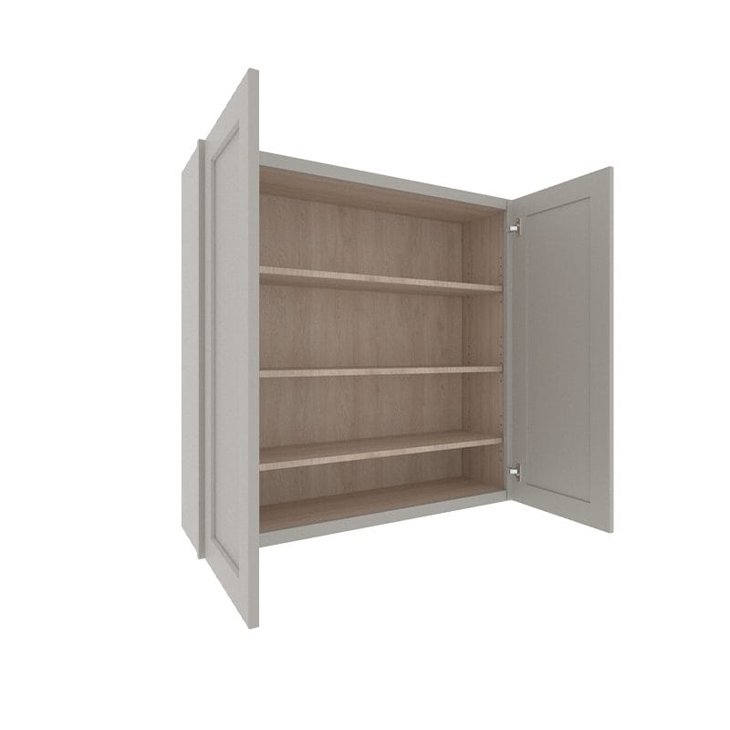 Prestigious Grey Shaker Wall Cabinet with 2 Doors