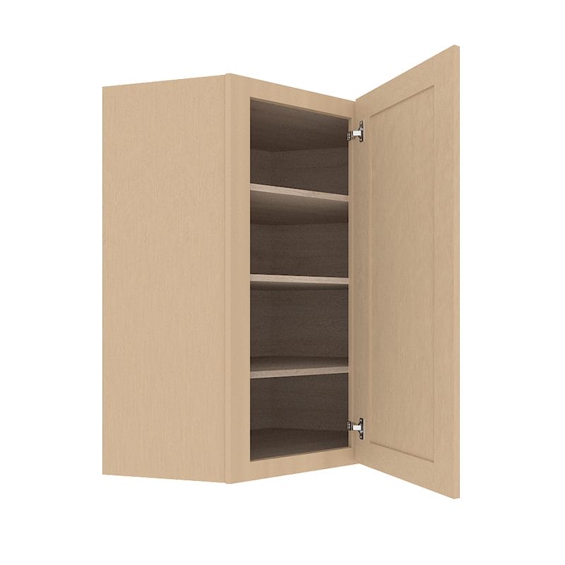 Noble Honey Wheat Shaker Wall Diagonal Corner Cabinet