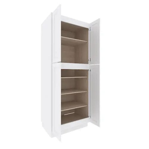 Opulent White Shaker Tall Pantry Cabinet with 4 Doors