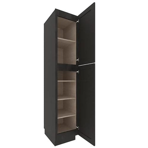 Refined Modern Slate Shaker Tall Pantry Cabinet with 4 Doors