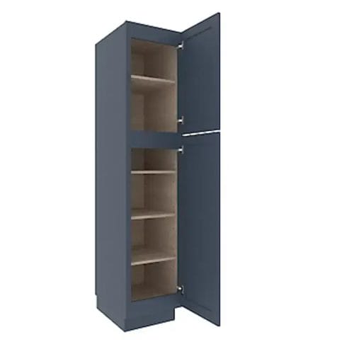 Imperial Midnight Blue Shaker Tall Pantry Cabinet with 2 Doors
