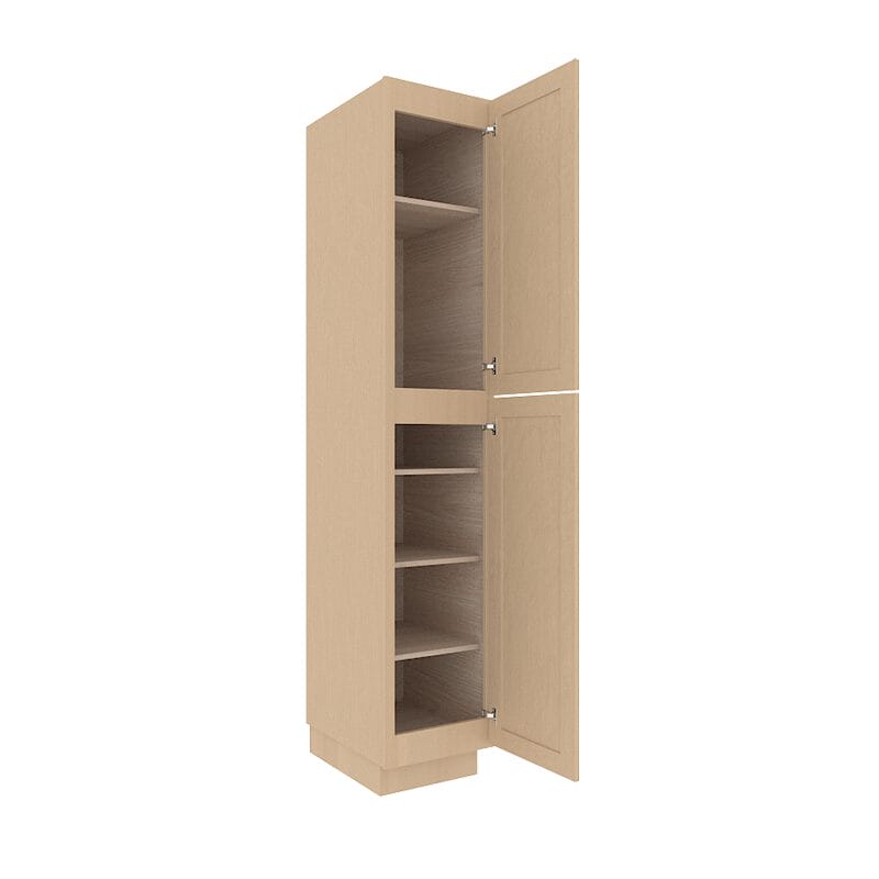 Noble Honey Wheat Shaker Tall Pantry Cabinet with 2 Doors