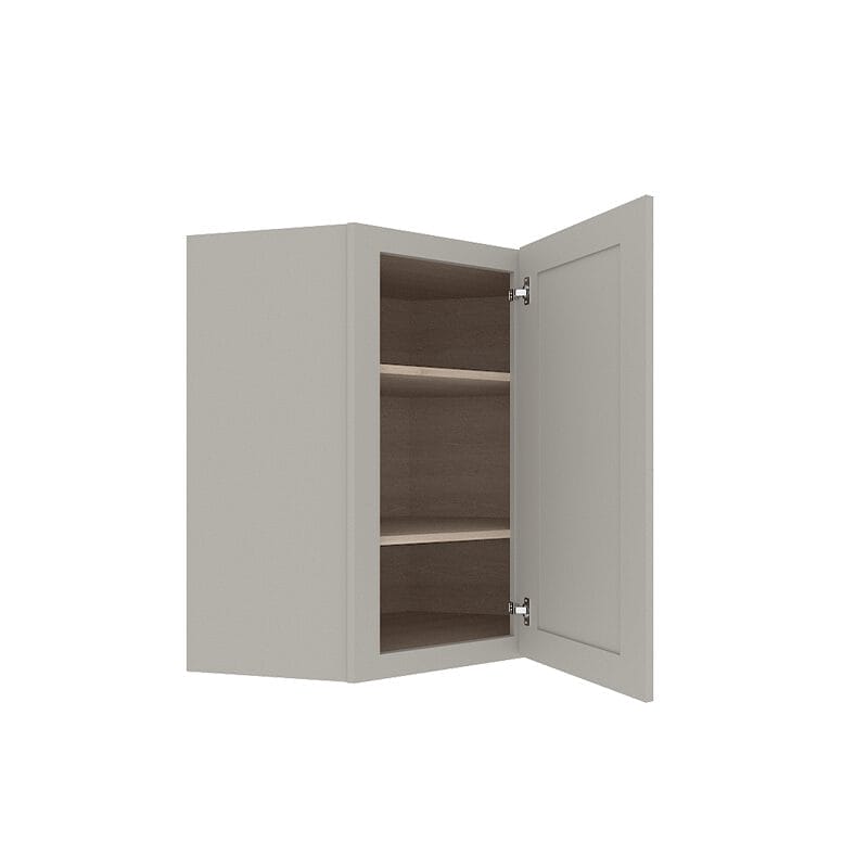 Prestigious Grey Shaker Wall Diagonal Corner Cabinet