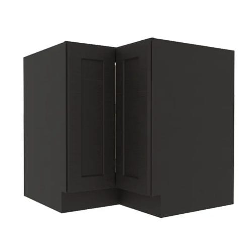 Refined Modern Slate Shaker Base Lazy Susan Cabinet