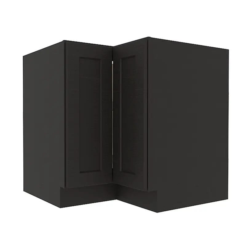 Refined Modern Slate Shaker Base Lazy Susan Cabinet