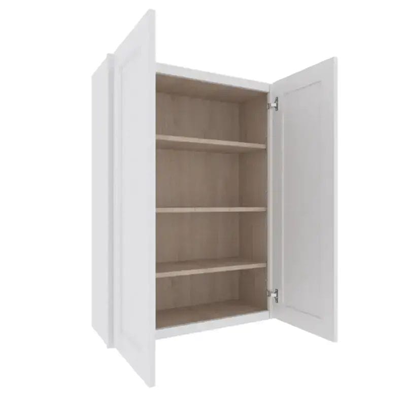 Opulent White Shaker Wall Cabinet with 2 Doors