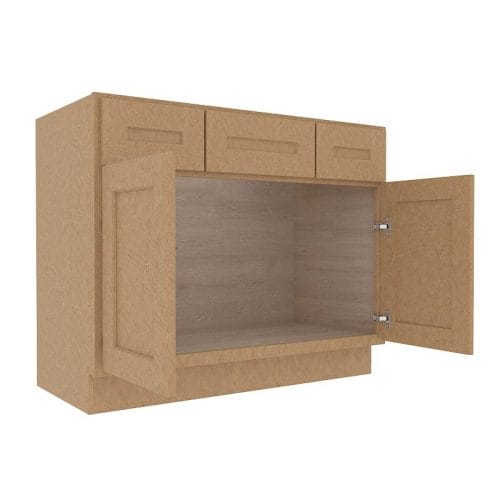 Noble Honey Wheat Shaker Vanity Sink Base Combo Cabinet