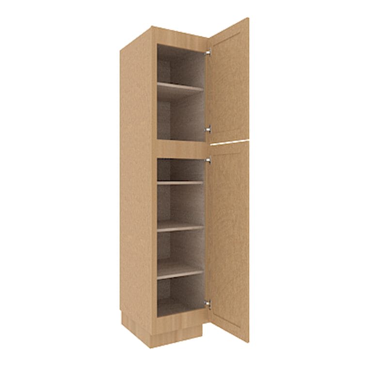 Noble Honey Wheat Shaker Tall Pantry Cabinet with 2 Doors