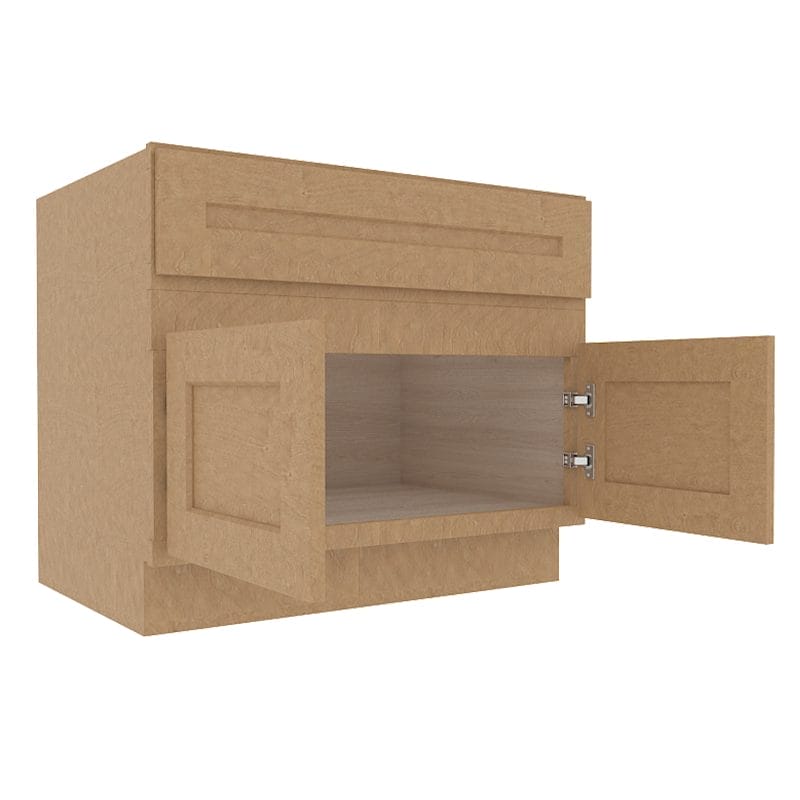 Noble Honey Wheat Shaker Sink Base Cabinet