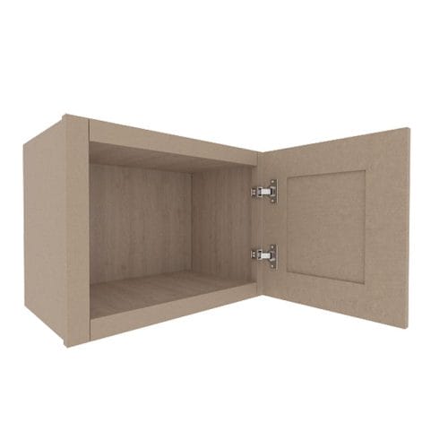 Noble Honey Wheat Shaker Wall Cabinet with 1 Door