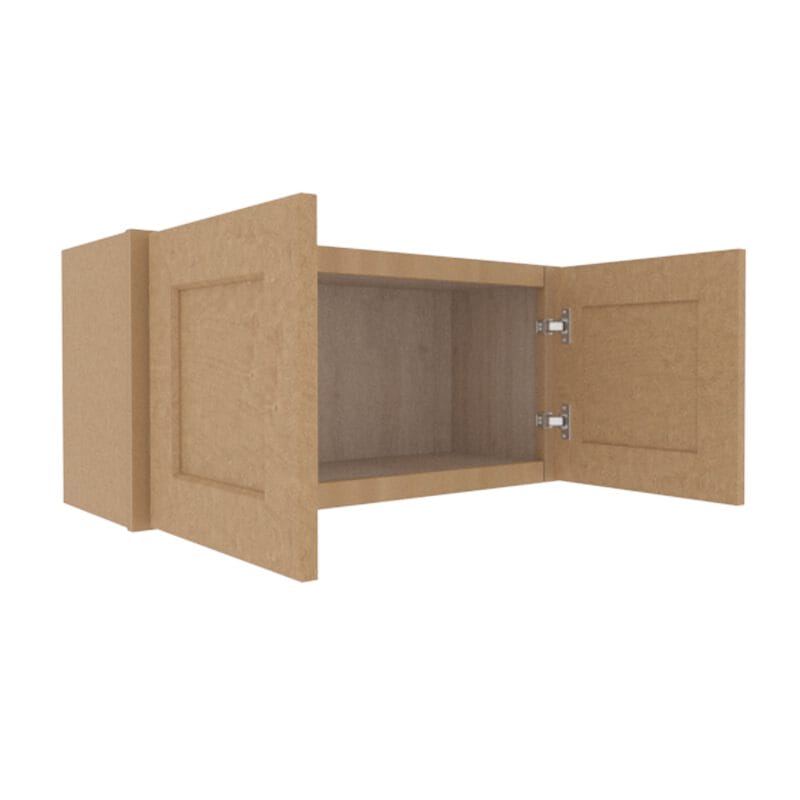 Noble Honey Wheat Shaker Wall Cabinet with 2 Doors