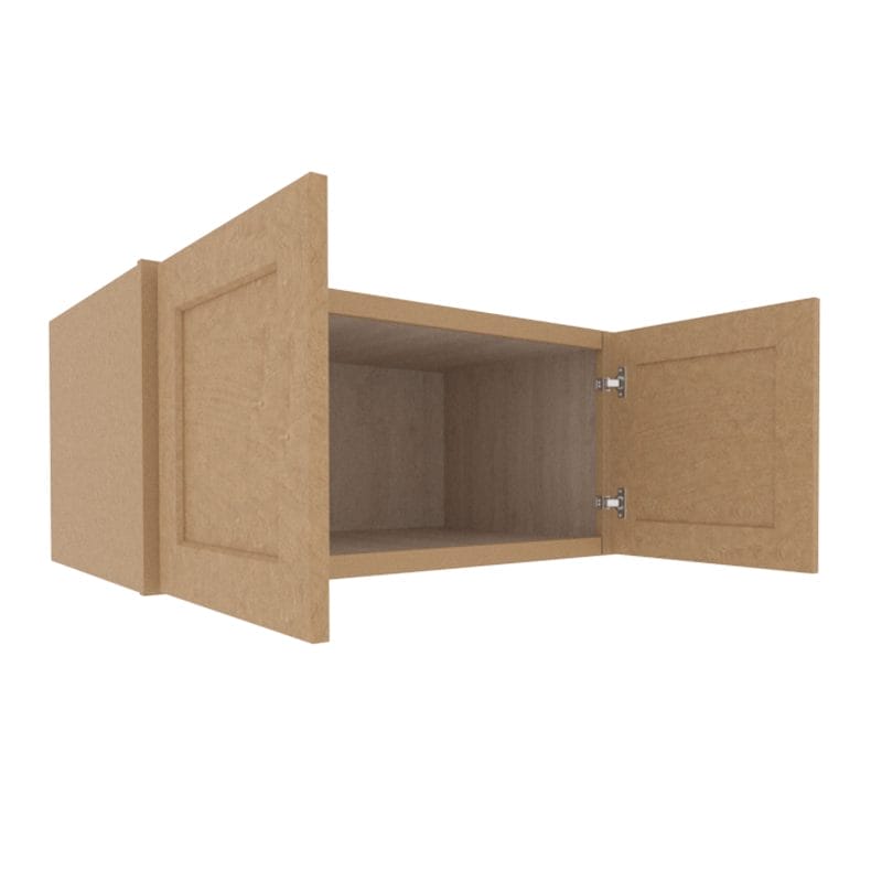 Noble Honey Wheat Shaker Wall Fridge Cabinet with 2 Doors