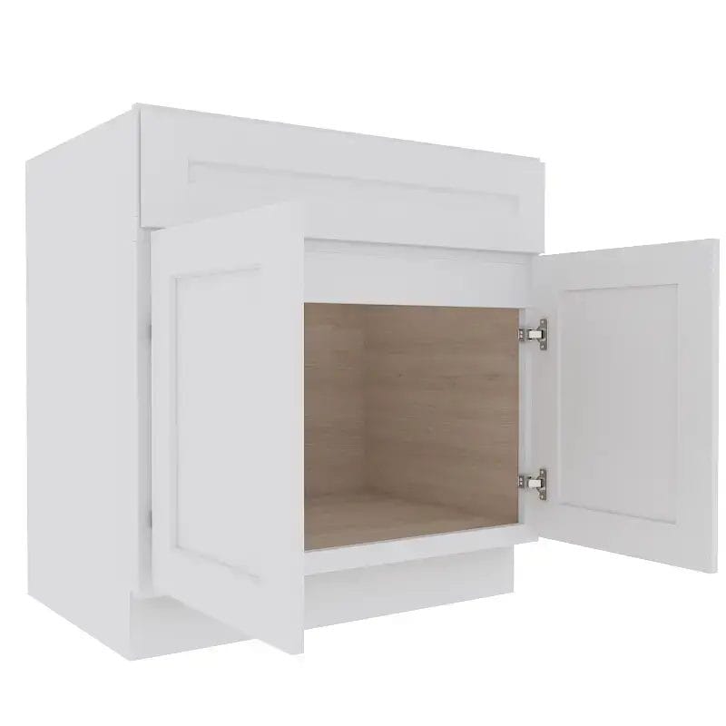 Opulent White Shaker Sink Base Cabinet