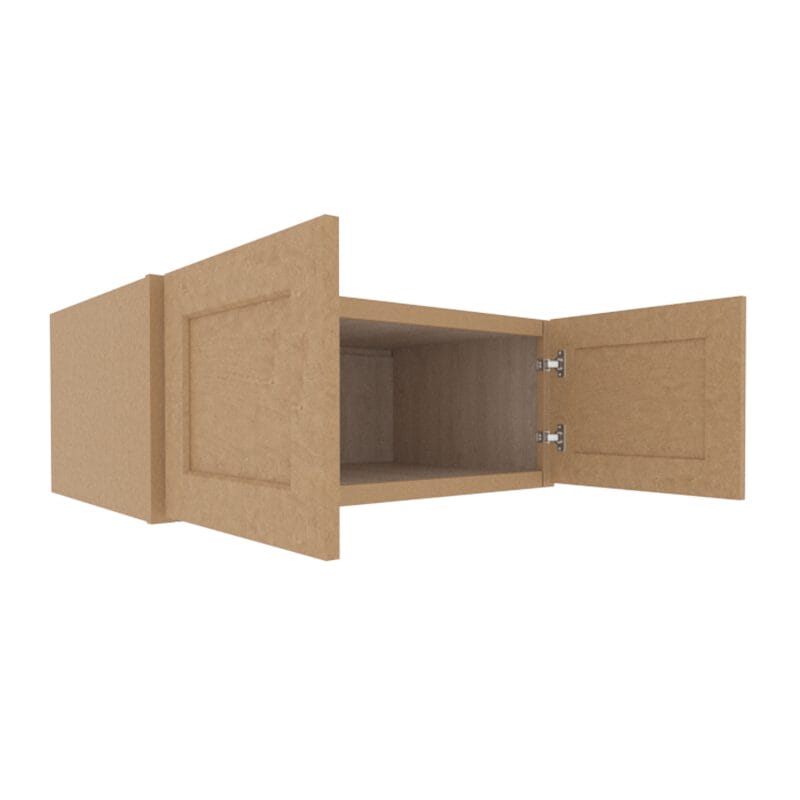 Noble Honey Wheat Shaker Wall Fridge Cabinet with 2 Doors