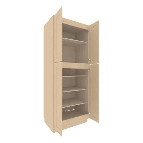 Noble Honey Wheat Shaker Tall Pantry Cabinet with 4 Doors