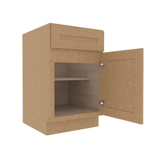 Noble Honey Wheat Shaker Base Cabinet with 1 Door