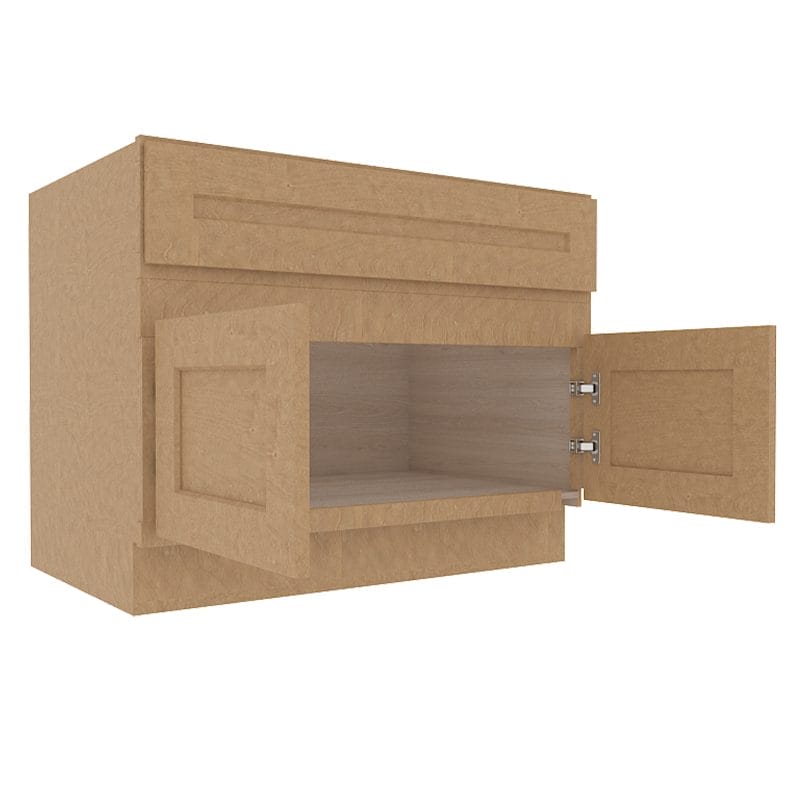 Noble Honey Wheat Shaker Sink Base Cabinet