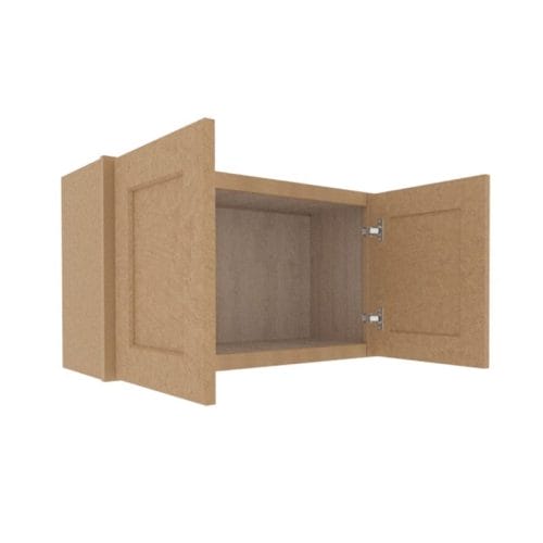 Noble Honey Wheat Shaker Wall Cabinet with 2 Doors