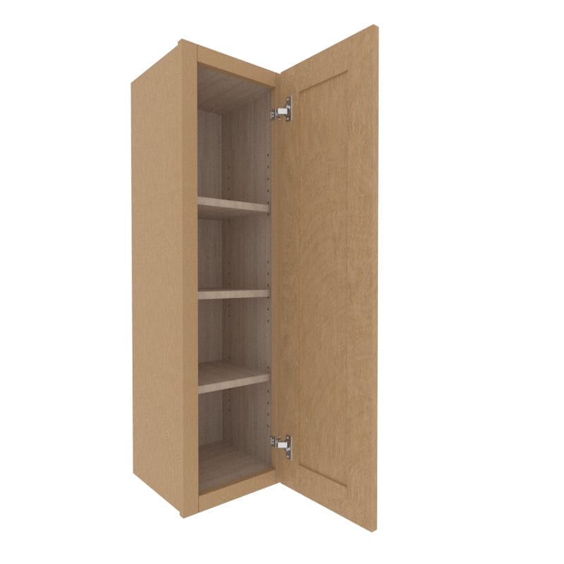 Noble Honey Wheat Shaker Wall Cabinet with 1 Door