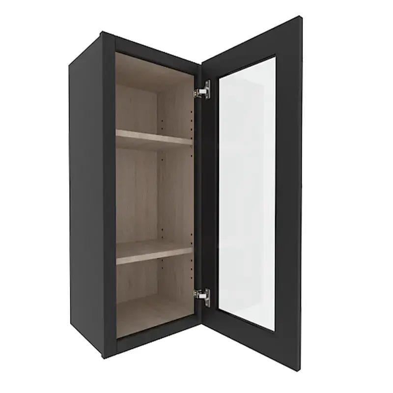Sovereign Onyx Black Shaker Wall Cabinet with 1 Door