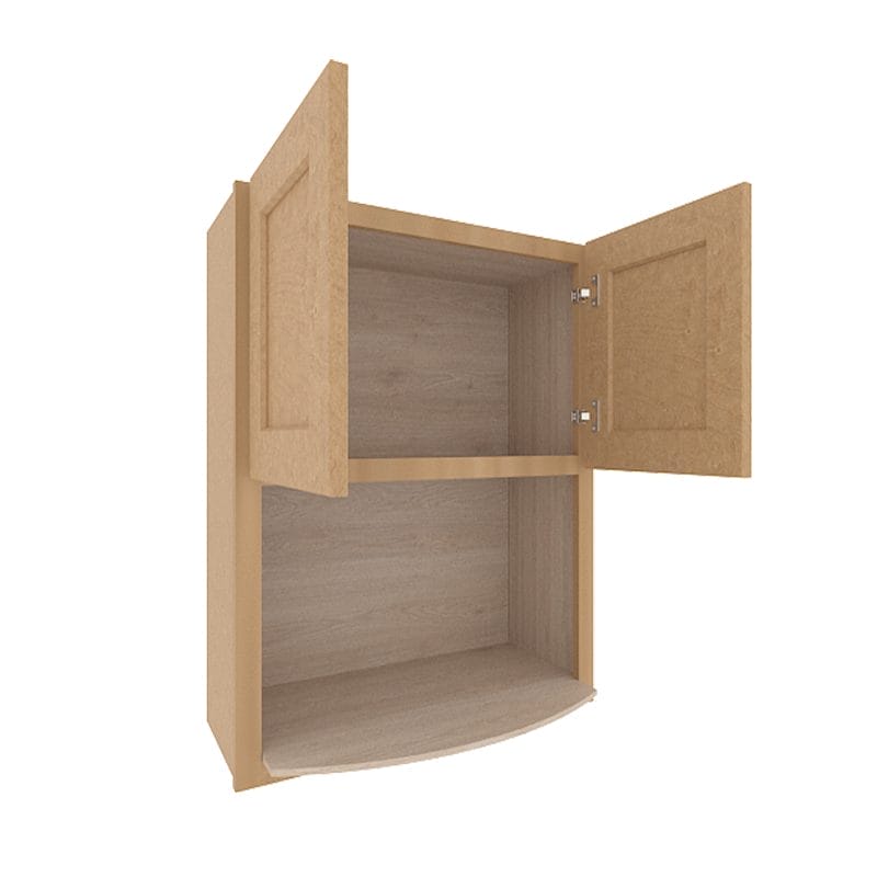 Noble Honey Wheat Shaker Wall Microwave Cabinet