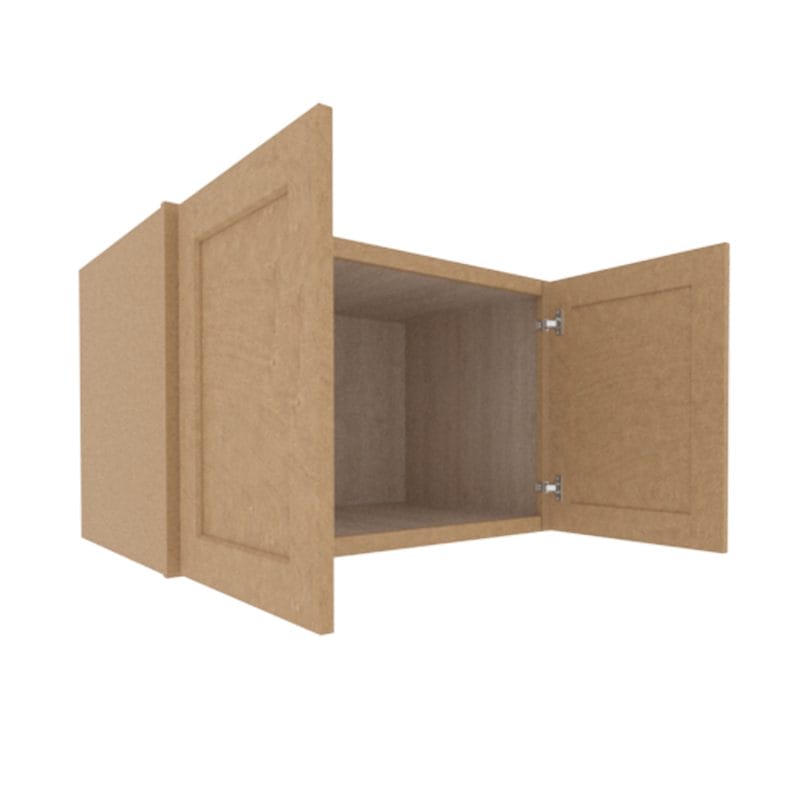 Noble Honey Wheat Shaker Wall Fridge Cabinet with 2 Doors