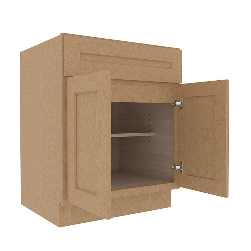 Noble Honey Wheat Shaker Base Cabinet with 2 Doors