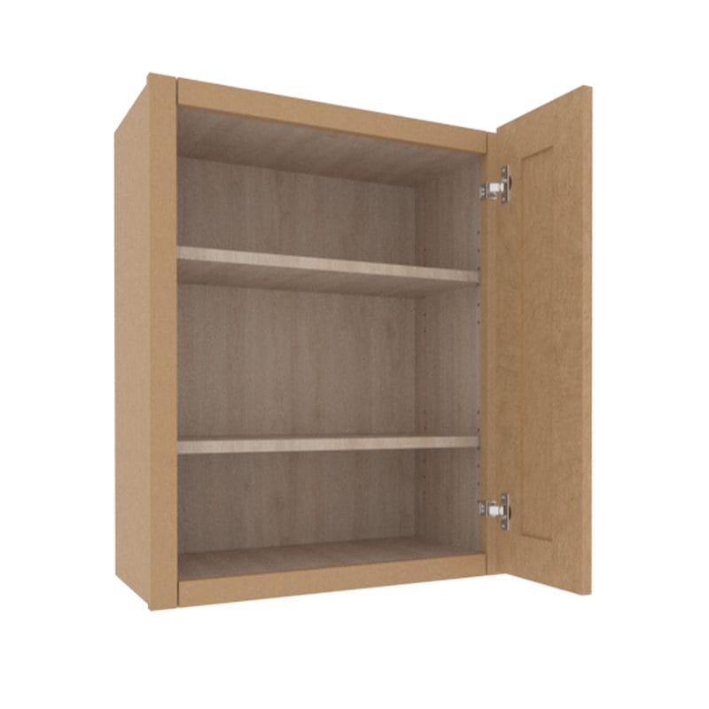 Noble Honey Wheat Shaker Wall Cabinet with 1 Door