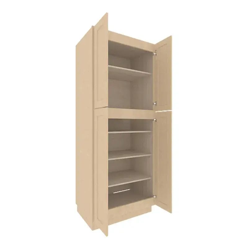 Noble Honey Wheat Shaker Tall Pantry Cabinet with 4 Doors