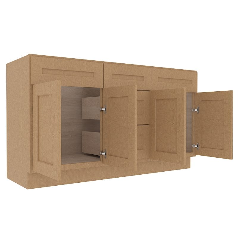 Noble Honey Wheat Shaker Vanity Sink Base Combo Cabinet