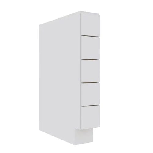 Opulent White Shaker Base Spice Drawers Cabinet