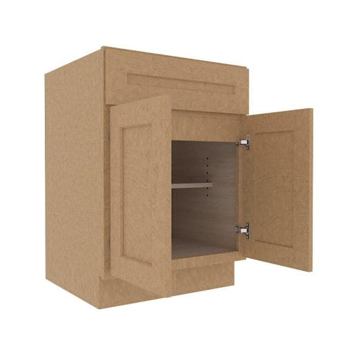 Noble Honey Wheat Shaker Base Cabinet with 2 Doors