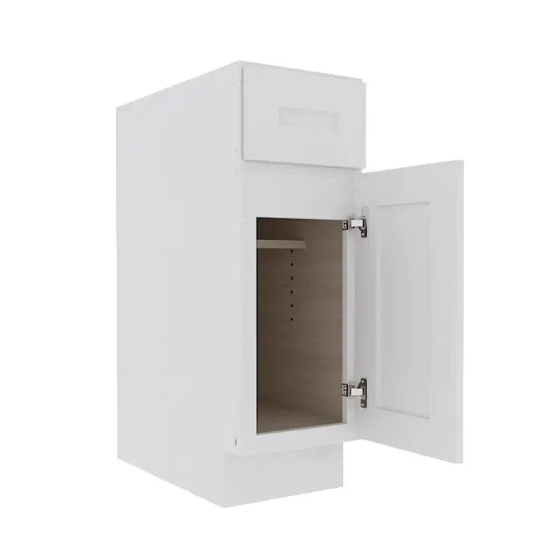 Opulent White Shaker Base Cabinet with 1 Door