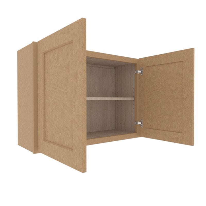 Noble Honey Wheat Shaker Wall Cabinet with 2 Doors