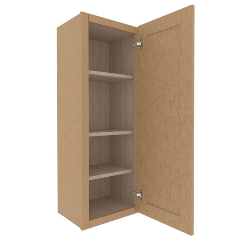 Noble Honey Wheat Shaker Wall Cabinet with 1 Door