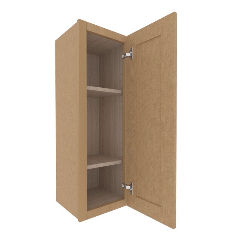 Noble Honey Wheat Shaker Wall Cabinet with 1 Door