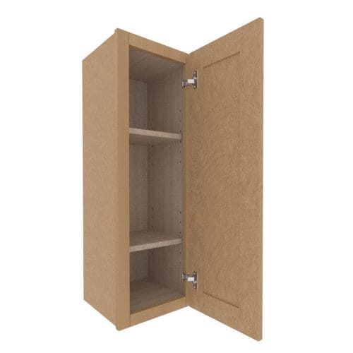 Noble Honey Wheat Shaker Wall Cabinet with 1 Door