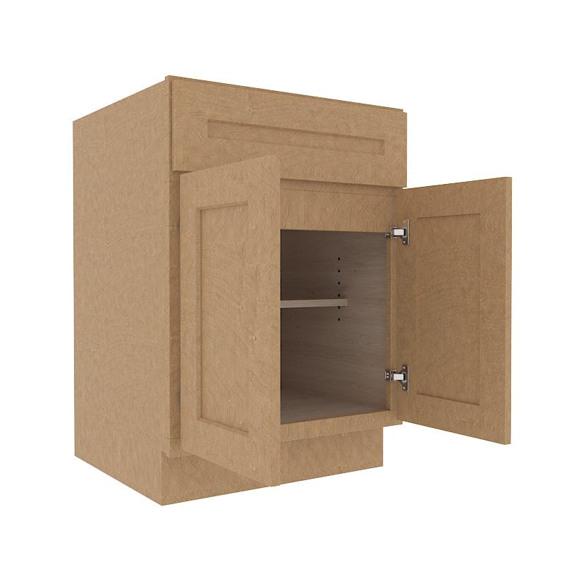 Noble Honey Wheat Shaker Base Cabinet with 2 Doors