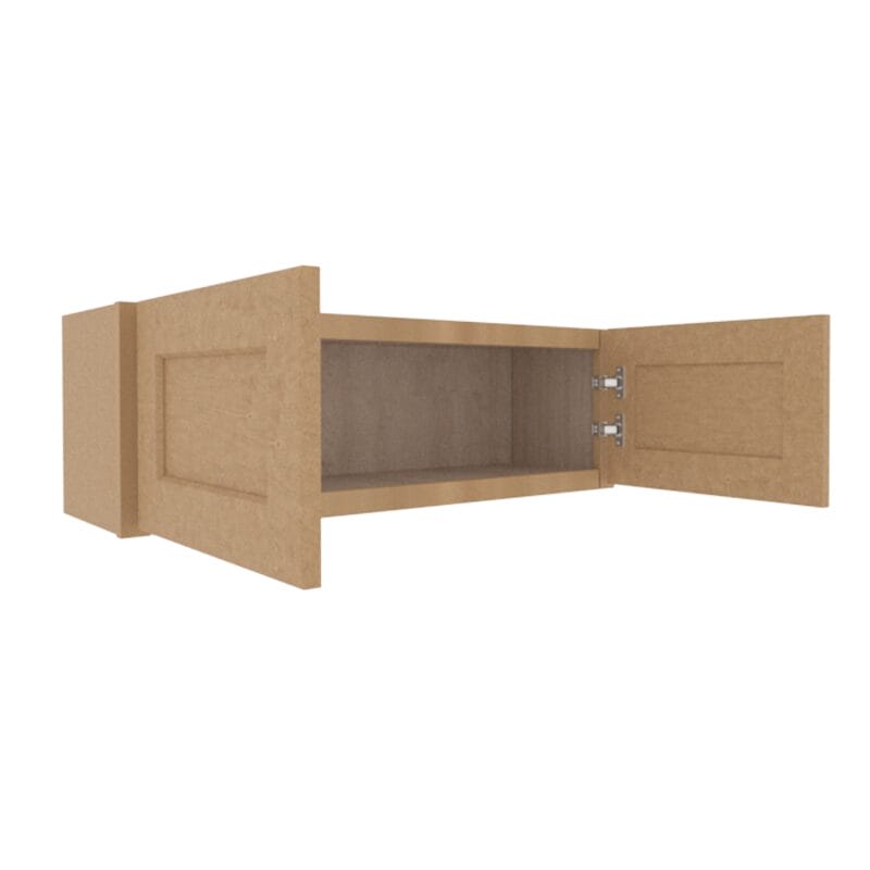 Noble Honey Wheat Shaker Wall Cabinet with 2 Doors