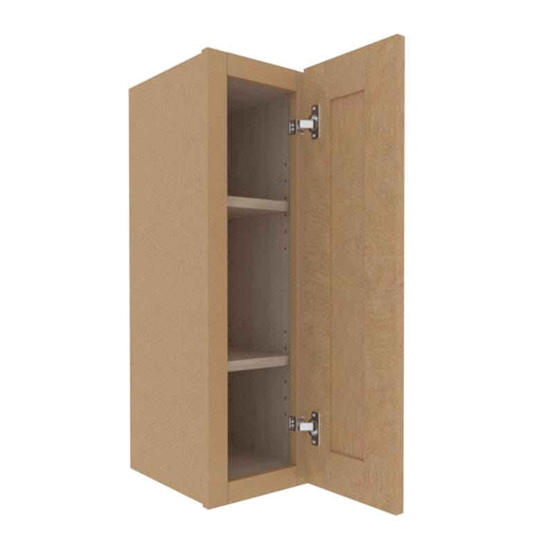 Noble Honey Wheat Shaker Wall Cabinet with 1 Door