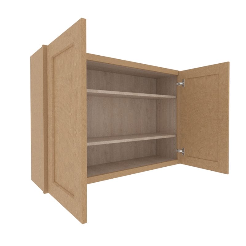 Noble Honey Wheat Shaker Wall Cabinet with 2 Doors