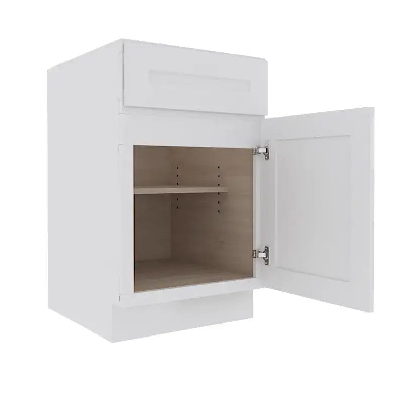 Opulent White Shaker Base Cabinet with 1 Door