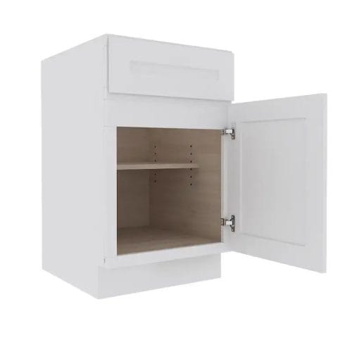 Opulent White Shaker Base Cabinet with 1 Door