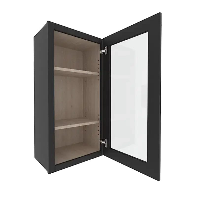 Sovereign Onyx Black Shaker Wall Cabinet with 1 Door