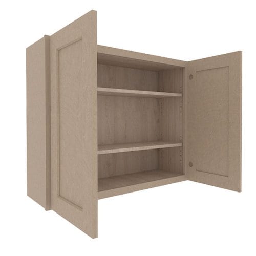 Noble Honey Wheat Shaker Wall Cabinet with 2 Doors