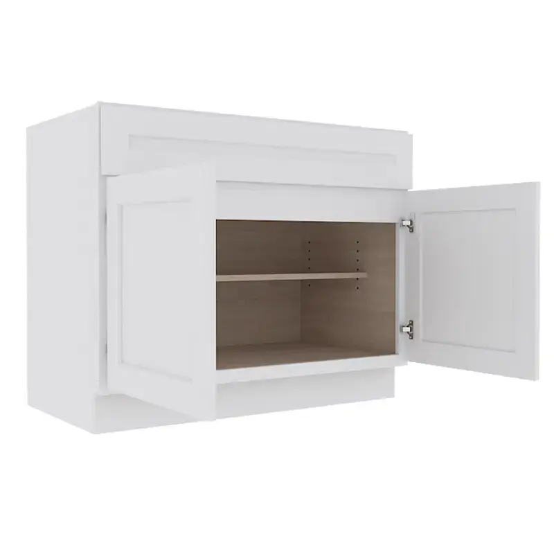 Opulent White Shaker Base Cabinet with 2 Doors