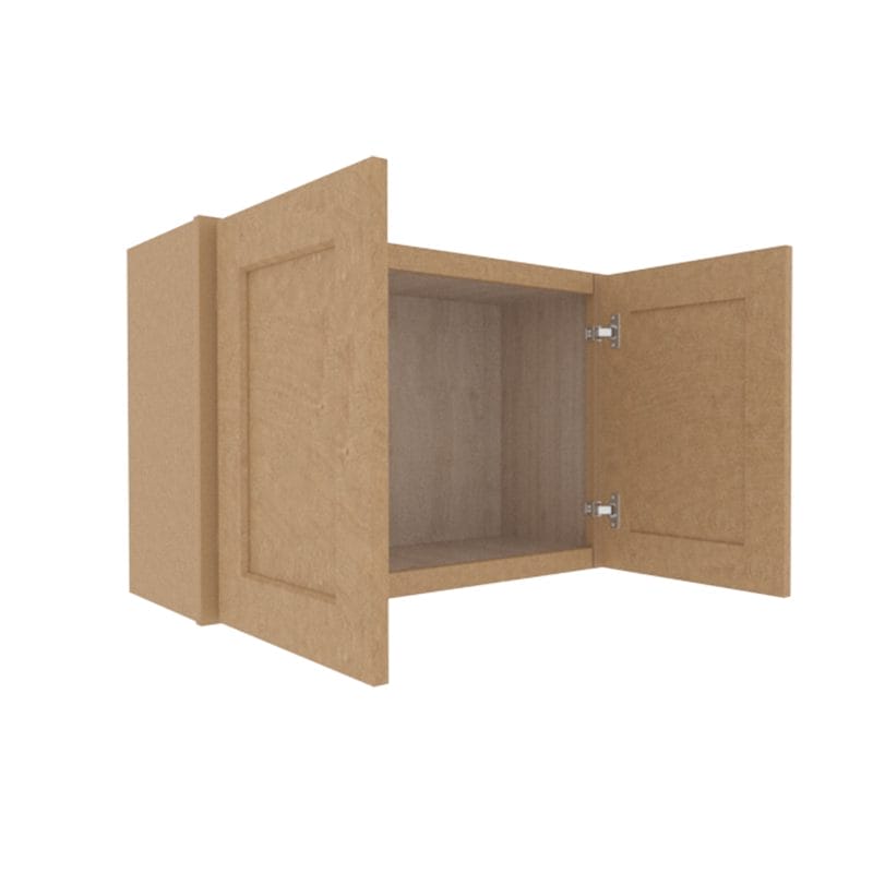 Noble Honey Wheat Shaker Wall Cabinet with 2 Doors