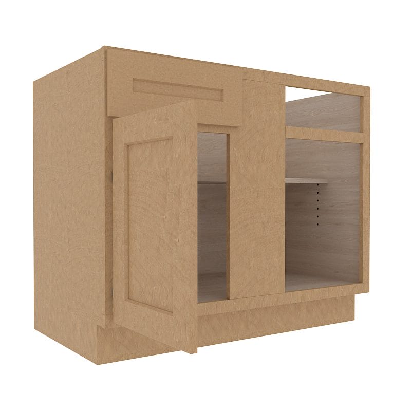 Noble Honey Wheat Shaker Blind Corner Base Cabinet